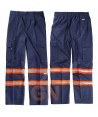 Pantalón multibolsillos con cintas reflectantes bicolor naranjas