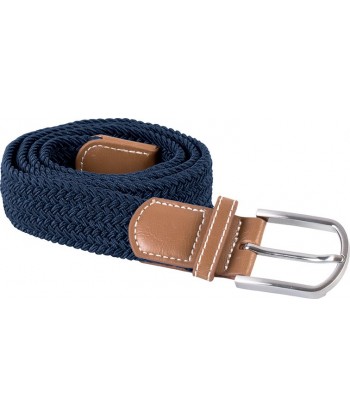 Cinturón elástico con tejido tranzado para adulto color azul marino
