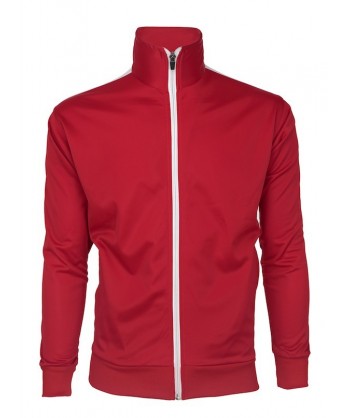 Chaqueta bicolor de chándal para adulto color rojo/blanco