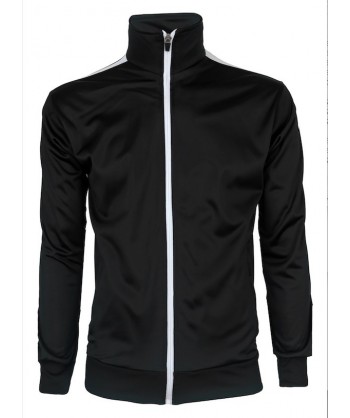 Chaqueta bicolor de chándal para adulto color negro/blanco