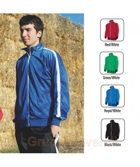 Chaqueta bicolor de chándal para adulto color royal/blanco