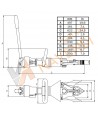 Separador hidráulico manual de doble efecto