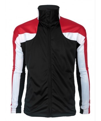 Chaqueta combinada de chándal para adulto color negro/rojo