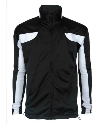 Chaqueta combinada de chándal para adulto color negro/blanco