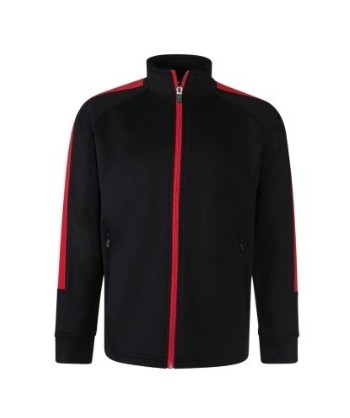 Chaqueta bicolor de chándal para niño color negro/rojo