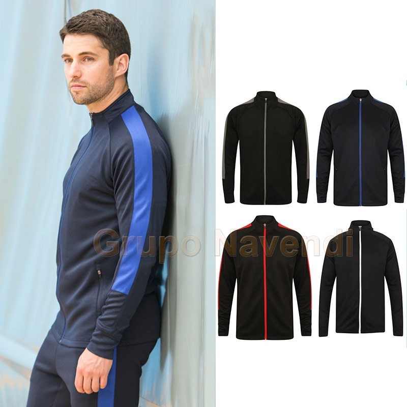 Chaqueta bicolor de chándal para adulto color marino/royal
