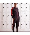 Chaqueta bicolor de chándal para adulto color negro/rojo