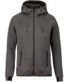 Chaqueta chándal con capucha para hombre color gris oscuro