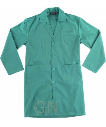 Bata económica de caballero con botones verde