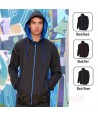 Chaqueta bicolor de chándal con capucha para adulto