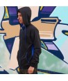 Chaqueta bicolor de chándal con capucha para adulto