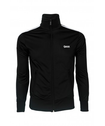 Sudadera deportiva con cremallera para adulto negra y blanca