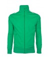 Sudadera deportiva con cremallera para adulto verde y blanca