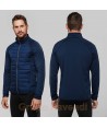Chaqueta deportiva bicolor y acolchada para hombre color azul marino