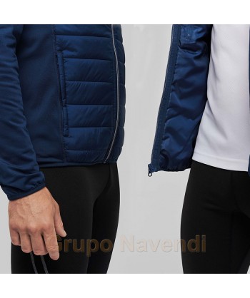 Chaqueta deportiva bicolor y acolchada para hombre color azul marino