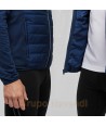 Chaqueta deportiva bicolor y acolchada para hombre color azul marino