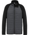 Chaqueta deportiva bicolor y acolchada para hombre color gris/negro