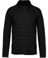 Chaqueta deportiva bicolor y acolchada para hombre color negro