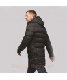 Parka deportiva acolchada con capucha y con cintas reflectantes para hombre