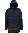 Parka deportiva acolchada con capucha y con cintas reflectantes para hombre