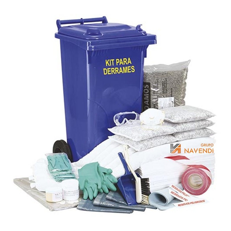 Kit hidrofóbico para contención y absorción de derrames -120 litros-