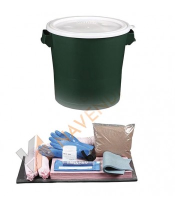 Kit para contención y absorción de derrames químicos