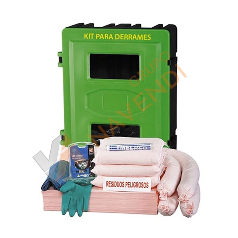 Kit de pared para contención y absorción de derrames químicos