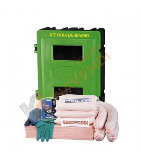 Kit de pared para contención y absorción de derrames químicos