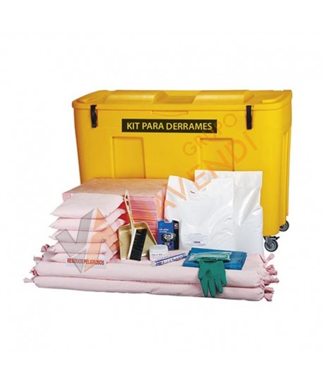 Kit de pared para contención y absorción de derrames químicos