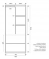 Armario metálico modular con cajones para oficina