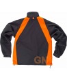 Cazadora softshell combinada negra/naranja fluor