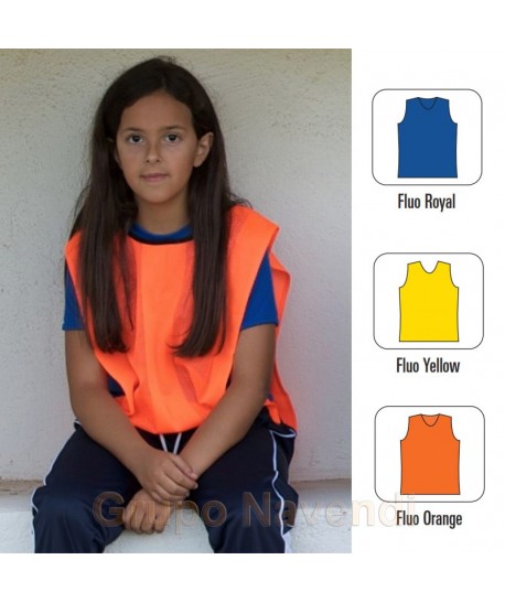 Peto de rejilla para entrenamiento para niño color naranja alta visibilidad