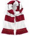 Bufanda deportiva bicolor  blanco y rojo
