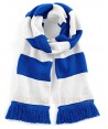 Bufanda deportiva bicolor  royal y blanco