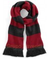 Bufanda deportiva bicolor  negro y rojo
