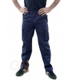 Pantalón multibolsillos con refuerzos marino