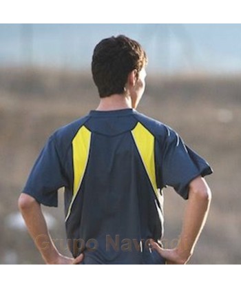 Camiseta deportiva manga corta bicolor