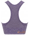 Top ajustado de mujer, bicolor con relleno para deporte