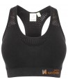 Top ajustado de mujer, bicolor con relleno para deporte