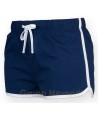 Bermuda short de algodón con cintura elástica sin bolsillos para niños color marino