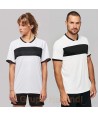 Camiseta técnica bicolor de manga corta para adulto