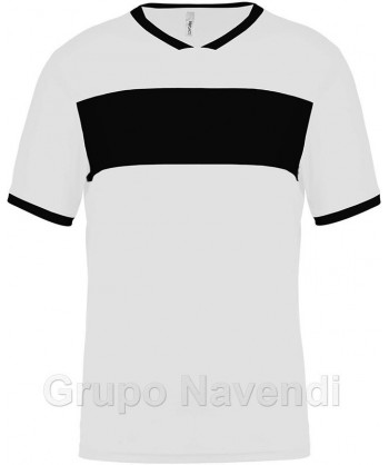 Camiseta técnica bicolor de manga corta para adulto