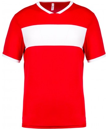 Camiseta técnica bicolor de manga corta para adulto