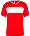 Camiseta técnica bicolor de manga corta para adulto