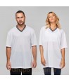Camiseta técnica de manga corta y cuello pico unisex
