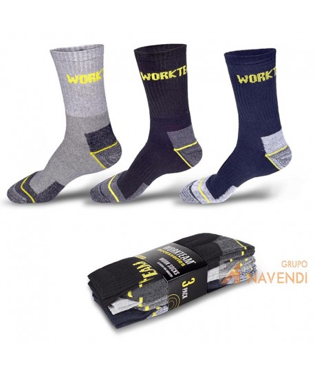 Calcetines bicolor gruesos  -Pack de tres pares-
