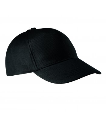 Gorra de algodón ajustable mediante cinta de velcro para niño color negro