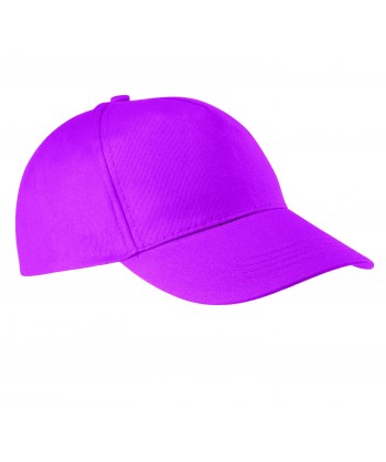 Gorra de algodón ajustable mediante cinta de velcro para niño color púrpura
