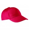 Gorra de algodón ajustable mediante cinta de velcro para niño color rojo