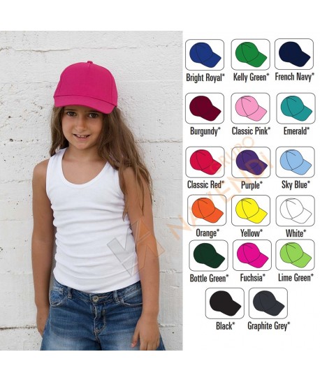 Gorra de algodón ajustable mediante cinta de velcro -Niño-